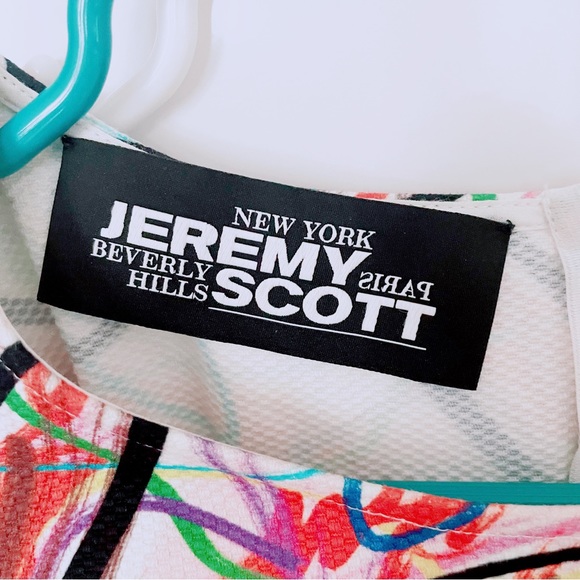 NWOT Jeremy Scott abstract scribble crayon print  Dress - Picture 5 of 6